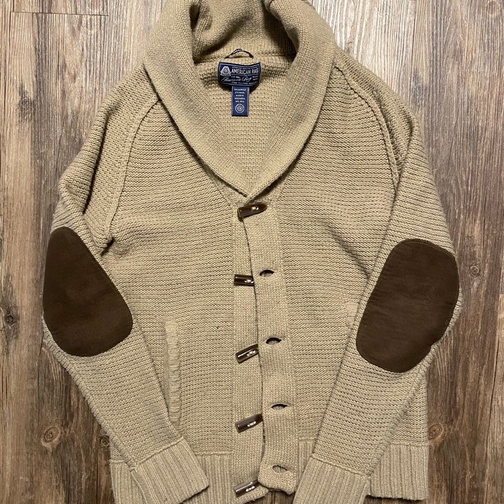 Cardigan with elbow pads